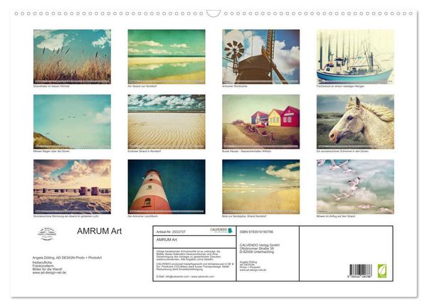 Produktbild: AMRUM Art (Wandkalender 2026 DIN A2 quer), CALVENDO Monatskalender