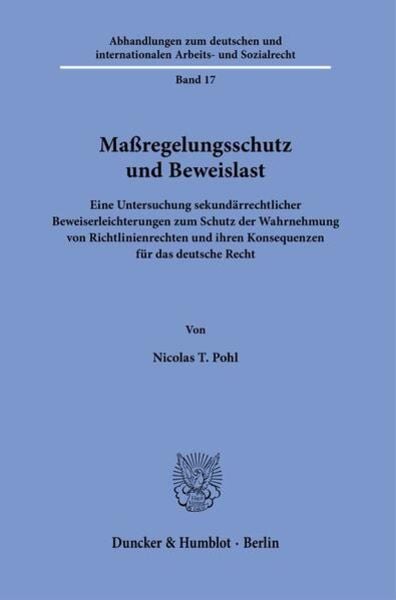 Maßregelungsschutz und Beweislast.