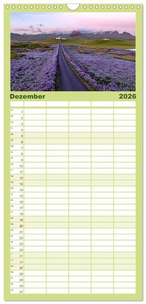 Produktbild: Familienplaner 2026 - Traumhafte Wege - Matteo Colombo mit 5 Spalten (Wandkalender, 21 x 45 cm) CALVENDO
