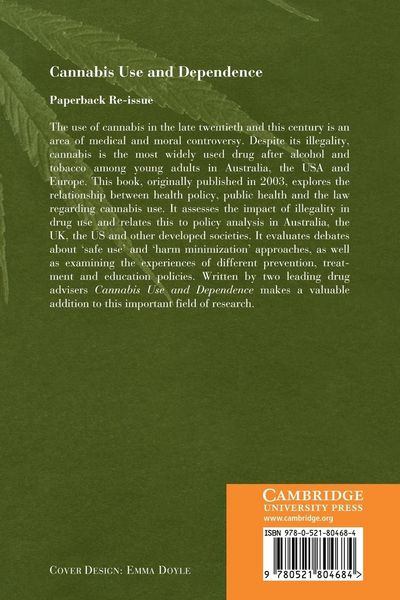 Produktbild: Cannabis Use and Dependence