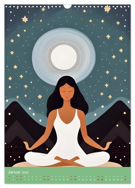 Produktbild: Meditation verbindet (Wandkalender 2026 DIN A3 hoch), CALVENDO Monatskalender