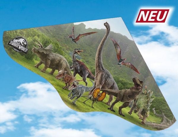 Paul Günther 1280 - Jurassic World Escape, Einliner-Drachen aus robuster Folie, 115x63cm