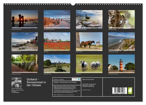 Produktbild: Gotland - Sonneninsel in der Ostsee (hochwertiger Premium Wandkalender 2026 DIN A2 quer), Kunstdruck in Hochglanz