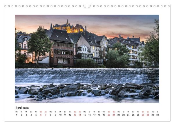 Produktbild: Marburg an der Lahn - ein Jahr in Bildern (Wandkalender 2026 DIN A3 quer), CALVENDO Monatskalender