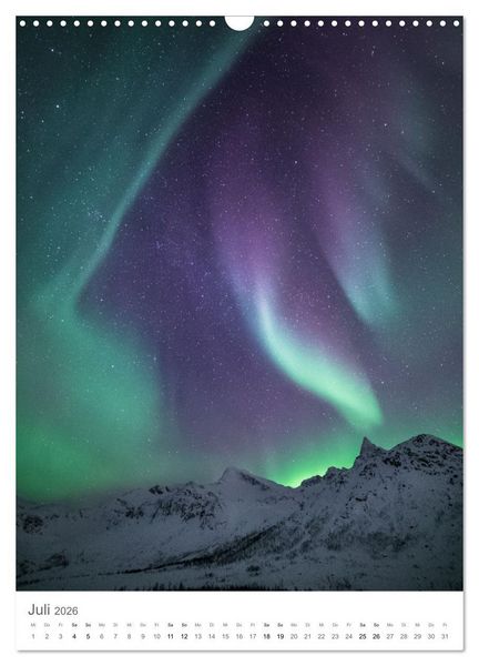 Produktbild: Nordlichter &ndash; Farbenspiel der Nacht (Wandkalender 2026 DIN A3 hoch), CALVENDO Monatskalender
