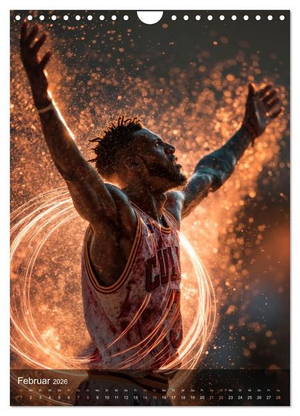 Produktbild: Basketball - Die visuelle Kraft des Sports (Wandkalender 2026 DIN A4 hoch), CALVENDO Monatskalender