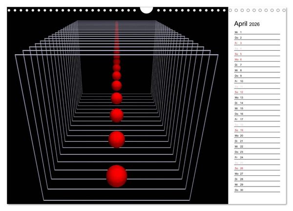 Produktbild: Mit Geometrie durch das Jahr (Wandkalender 2026 DIN A3 quer), CALVENDO Monatskalender