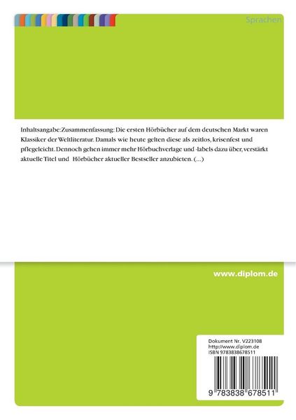 Produktbild: Optimierung des Weltliteraturprogramms von H&ouml;rbuchverlagen