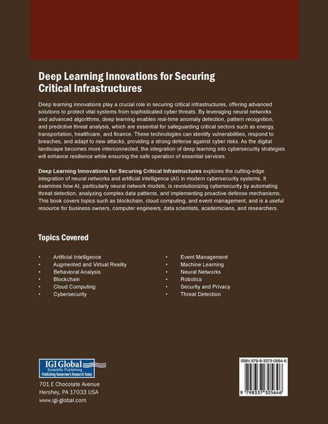 Produktbild: Deep Learning Innovations for Securing Critical Infrastructures