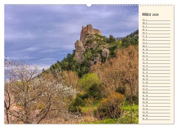 Produktbild: Katharerburgen - Entdeckungen im Pays Cathare (hochwertiger Premium Wandkalender 2026 DIN A2 quer), Kunstdruck in Hochglanz