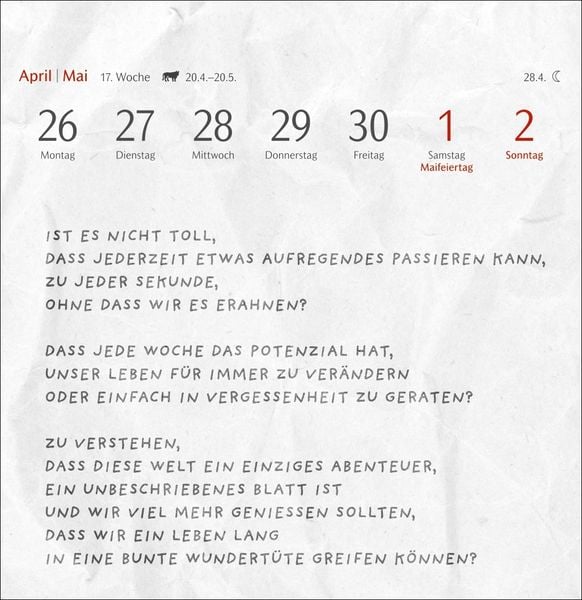 Produktbild: Clara Louise: Dort, wo die Sterne funkeln Premium-Postkartenkalender 2027 - 53 Postkarten mit poetischen Gedanken