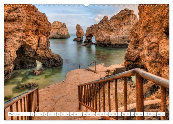 Produktbild: Portugal, der bunte S&uuml;den Europas (hochwertiger Premium Wandkalender 2026 DIN A2 quer), Kunstdruck in Hochglanz