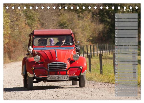 Produktbild: Kultautomobil Ente Citro&euml;n 2CV (Tischkalender 2025 DIN A5 quer), CALVENDO Monatskalender
