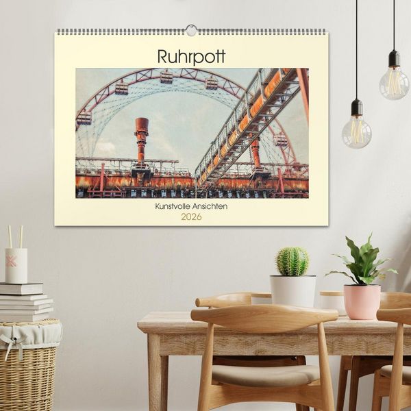 Produktbild: Ruhrpott - Kunstvolle Ansichten (Wandkalender 2026 DIN A2 quer), CALVENDO Monatskalender
