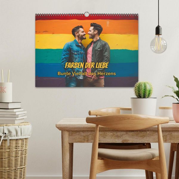 Produktbild: Farben der Liebe: Bunte Vielfalt des Herzens (Wandkalender 2026 DIN A3 quer), CALVENDO Monatskalender