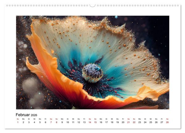 Produktbild: Kosmische Bl&uuml;ten (Wandkalender 2026 DIN A2 quer), CALVENDO Monatskalender