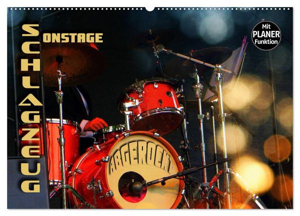 Produktbild: Schlagzeug onstage - "abgerockt" (Wandkalender 2026 DIN A2 quer), CALVENDO Monatskalender