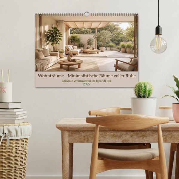 Produktbild: Wohntr&auml;ume &ndash; Minimalistische R&auml;ume voller Ruhe (Wandkalender 2027 DIN A3 quer), CALVENDO Monatskalender