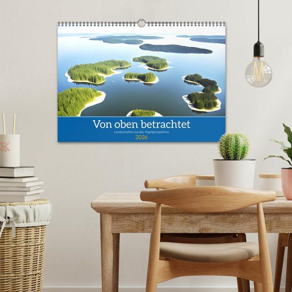 Produktbild: Von oben betrachtet Landschaften aus der Vogelperspektive (Wandkalender 2026 DIN A3 quer), CALVENDO Monatskalender