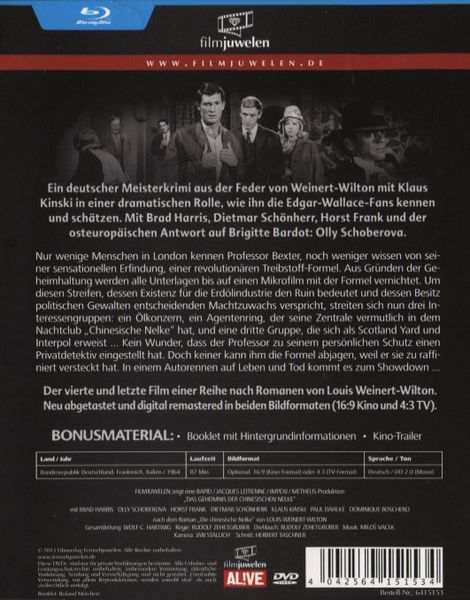Produktbild: Das Geheimnis der chinesischen Nelke - Filmjuwelen