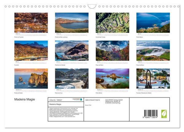 Produktbild: Madeira Magie (Wandkalender 2026 DIN A3 quer), CALVENDO Monatskalender