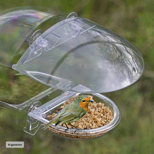 Produktbild: HTI-Living Vogelfutterhaus Nessa transparent 2-teilig Vogelfutterhaus Nessa transparent 2-teilig