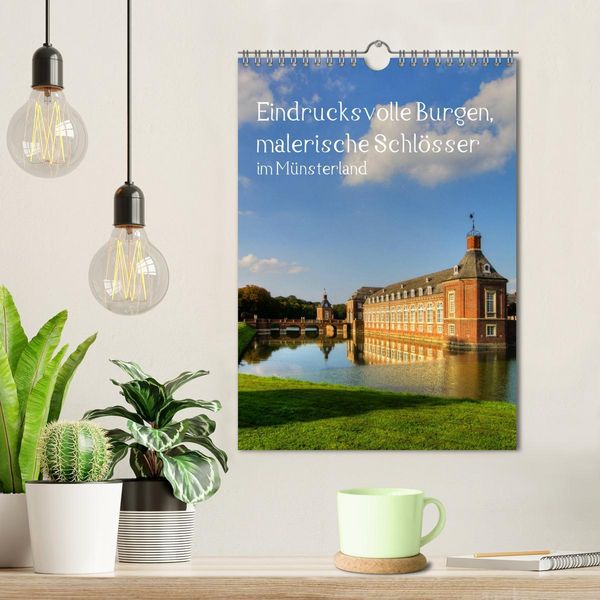 Produktbild: Eindrucksvolle Burgen, malerische Schl&ouml;sser im M&uuml;nsterland (Wandkalender 2026 DIN A4 hoch), CALVENDO Monatskalender