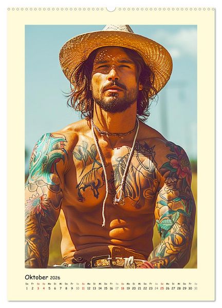 Produktbild: Gay Cowboys. Queerdos. Wild, sch&ouml;n und ungez&auml;hmt (Wandkalender 2026 DIN A2 hoch), CALVENDO Monatskalender