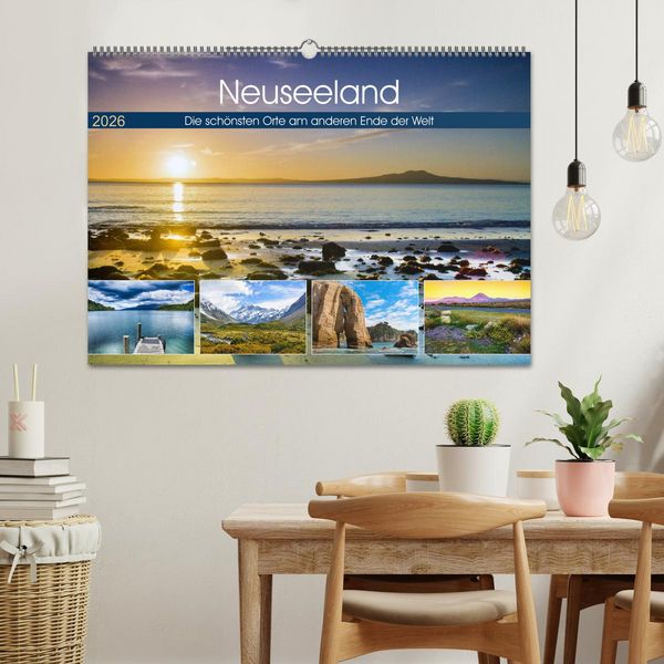 Produktbild: Neuseeland - Die sch&ouml;nsten Orte am anderen Ende der Welt (Wandkalender 2026 DIN A2 quer), CALVENDO Monatskalender