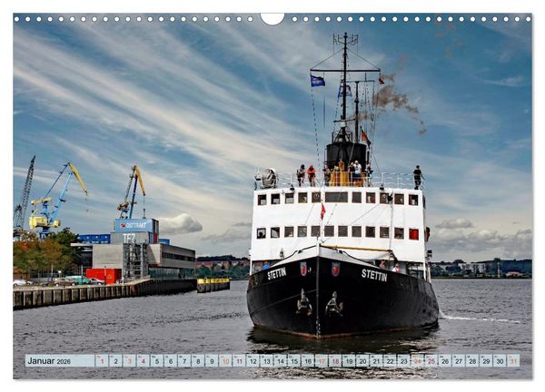 Produktbild: Dampfeisbrecher Stettin - Auf Besuch in der Hansestadt Wismar (Wandkalender 2026 DIN A3 quer), CALVENDO Monatskalender