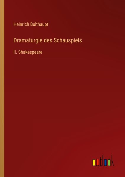 Produktbild: Dramaturgie des Schauspiels