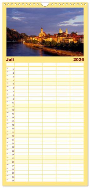 Produktbild: Familienplaner 2026 - Bayerischer Wald mit 5 Spalten (Wandkalender, 21 x 45 cm) CALVENDO