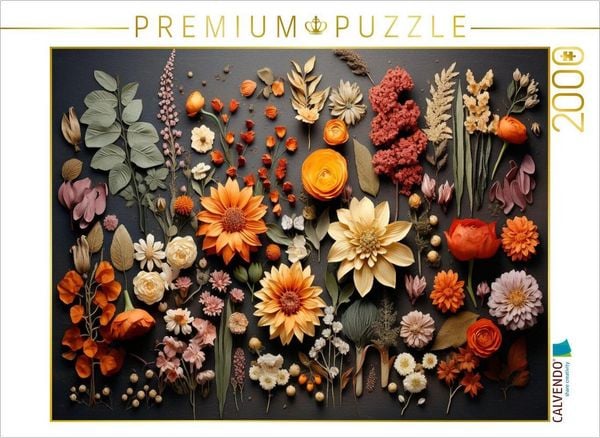 CALVENDO Puzzle Getrocknete Schätze - Blüten und Blätter | 2000 Teile Lege-Größe 90x67cm Foto-Puzzle für glückliche Stunden