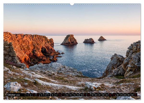 Produktbild: Normandie und Bretagne: Zwischen Leuchtt&uuml;rmen und felsigen K&uuml;sten (hochwertiger Premium Wandkalender 2026 DIN A2 quer), Kunstdruck in Hochglanz