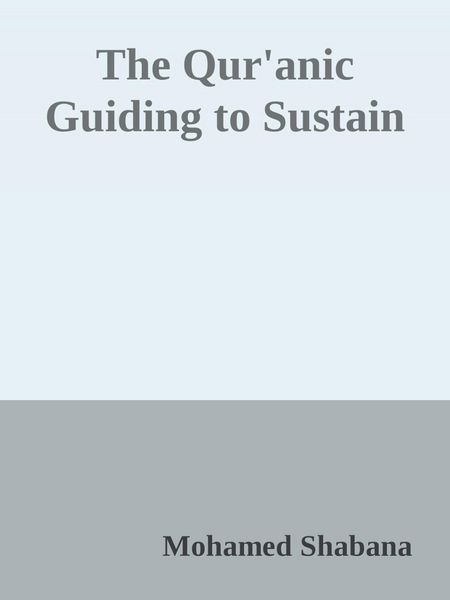 Produktbild: The Qur'anic Guiding to Sustainable Development