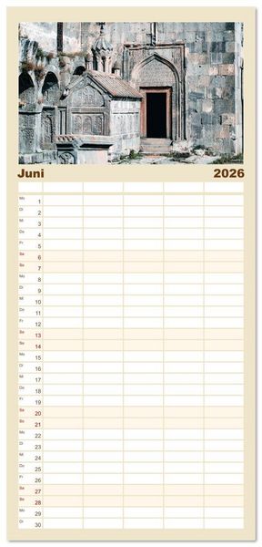Produktbild: Familienplaner 2026 - Armenien - Wo die Geschichte ihre Stimme erhebt mit 5 Spalten (Wandkalender, 21 x 45 cm) CALVENDO