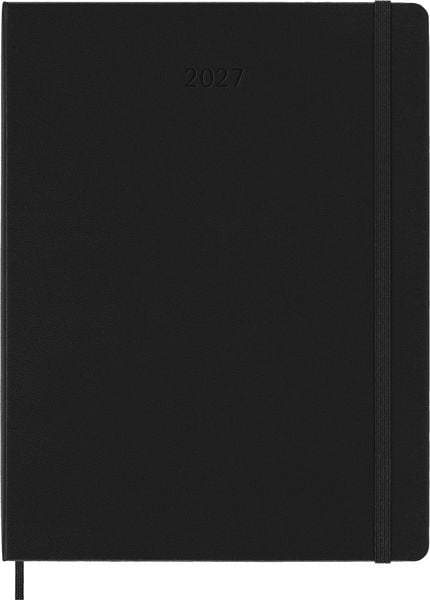 Produktbild: Moleskine 12 Monate Pro Wochen Notizkalender 2027, Pro XL, 1 Wo = 2 Seiten, vertikal, Spalten f&uuml;r Notizen, fester Einband, Schwarz<BR>