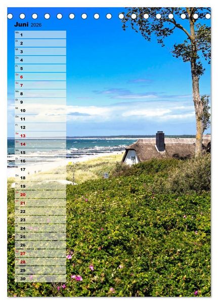 Produktbild: An der See Geburtstagsplaner (Tischkalender 2026 DIN A5 hoch), CALVENDO Monatskalender