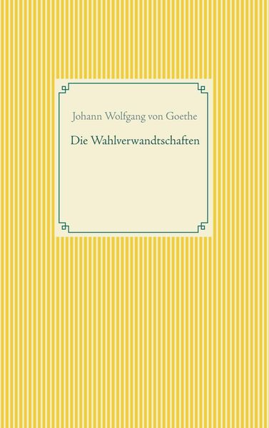 Produktbild: Die Wahlverwandtschaften