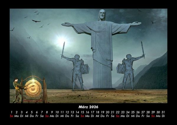 Produktbild: Mit Fantasy durch's Jahr 2026 Fotokalender DIN A3