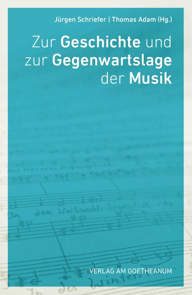 Produktbild: Zur Geschichte und Gegenwartslage der Musik