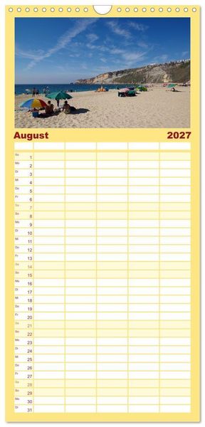 Produktbild: Familienplaner 2027 - Reisen ans Meer mit 5 Spalten (Wandkalender, 21 x 45 cm) CALVENDO