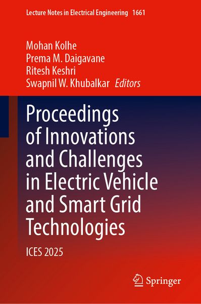 Produktbild: Proceedings of Innovations and Challenges in Electric Vehicle and Smart Grid Technologies