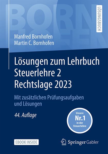Produktbild: L&ouml;sungen zum Lehrbuch Steuerlehre 2 Rechtslage 2023