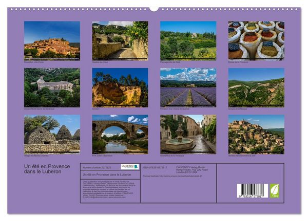 Produktbild: Un &eacute;t&eacute; en Provence dans le Luberon (Calendrier mural 2026 DIN A2 vertical) calendrier de bureau