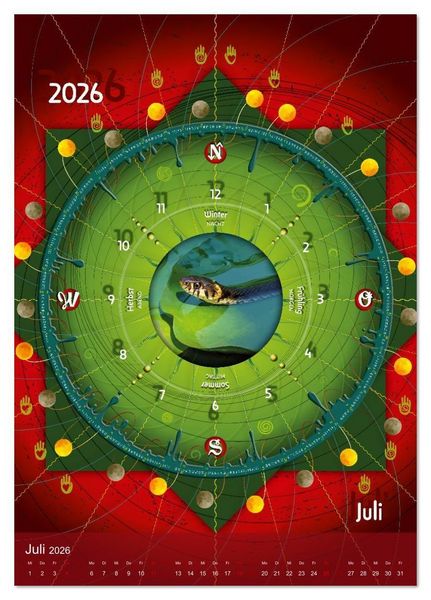 Produktbild: Jahreskreise (Tischkalender 2026 DIN A5 hoch), CALVENDO Monatskalender