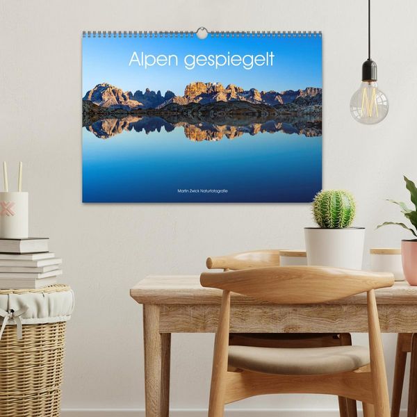 Produktbild: Alpen gespiegelt (Wandkalender 2026 DIN A3 quer), CALVENDO Monatskalender