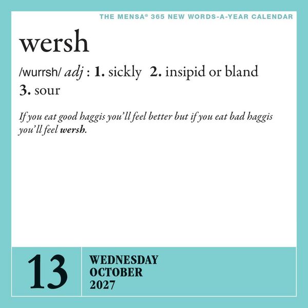 Produktbild: Mensa&reg; 365 New Words-a-Year Page-A-Day&reg; Calendar 2027