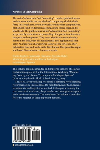 Produktbild: Monitoring, Security, and Rescue Techniques in Multiagent Systems
