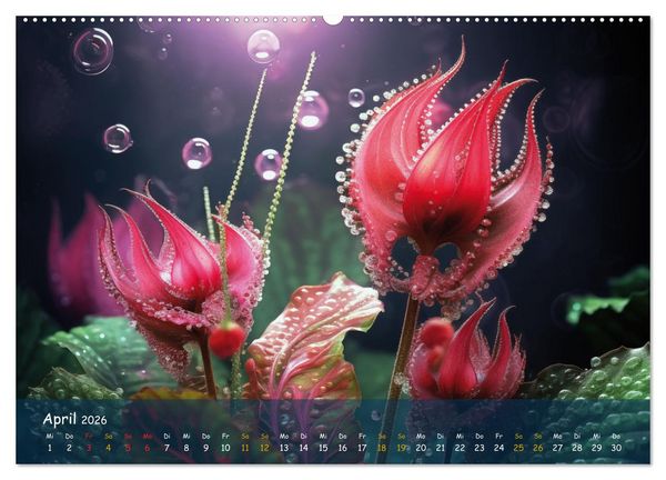 Produktbild: Exotische Pflanzen Close-up (hochwertiger Premium Wandkalender 2026 DIN A2 quer), Kunstdruck in Hochglanz